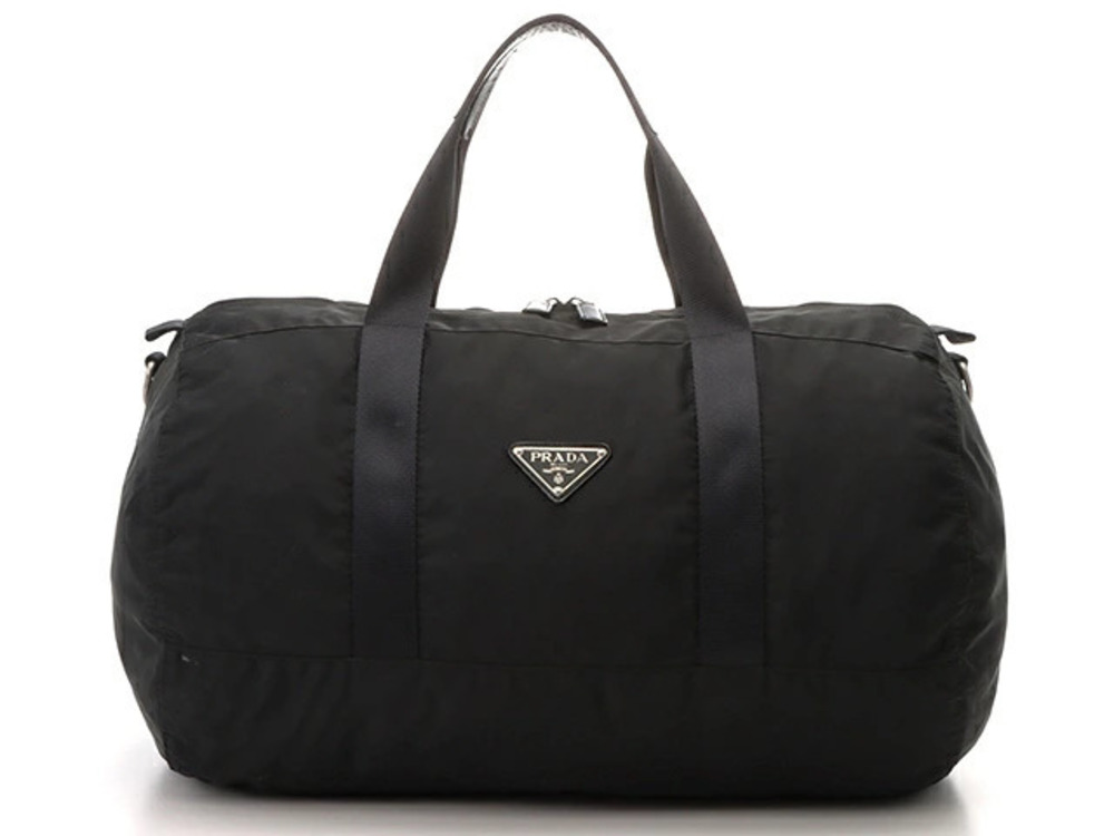 Prada Tessuto weekender duffle bag black